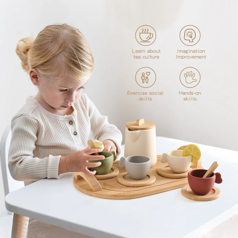 Wooden Tea Set