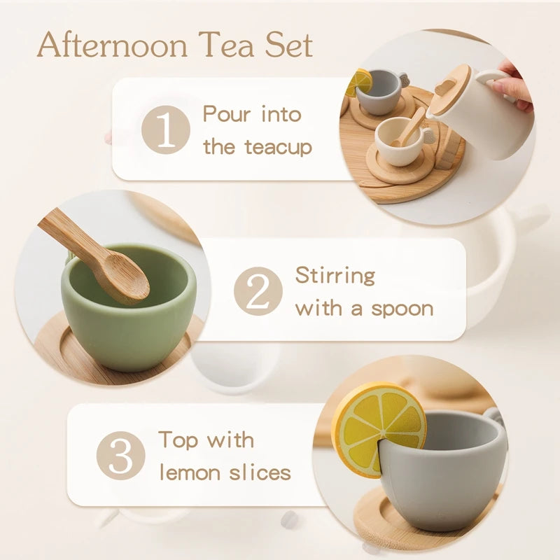 Wooden Tea Set