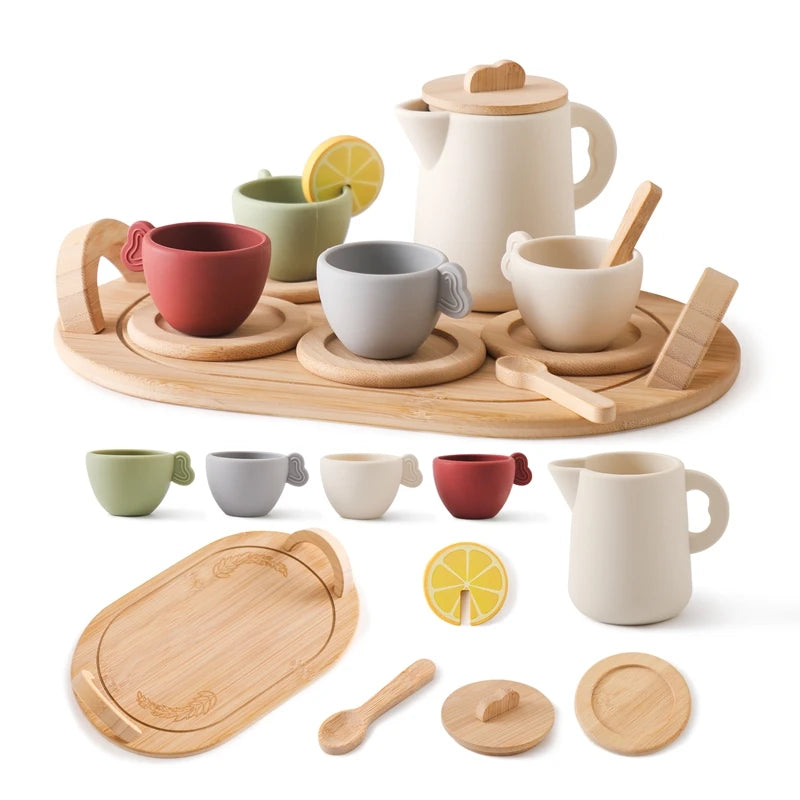 Wooden Tea Set